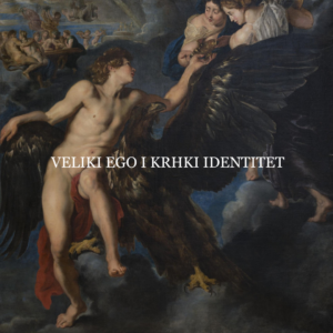 Zeus as an eagle abducting Ganymede in a Renaissance painting, symbolizing power and vulnerability